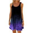 thumbnail image 1 of up to 60% off Gifts Usmixi Formal Dresses for Women Beach Casual Loose Flowy Swing Tunic Strap Tank Mini Sundress Round Neck Sleeveless Tie-Dye Print Summer Short Dress Purple XXL, 1 of 4