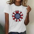 thumbnail image 1 of up to 60% off Gifts Usmixi Shirts for Women Independence Day Plus Size Loose Patriotic Tee Tops Summer Casual Crewneck Short Sleeve Sunflower Flag Print Ladies Blouses White m, 1 of 4