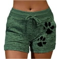 thumbnail image 1 of up to 60% off Gifts Usmixi Summer Shorts for Women Fashion Elastic Waist Dog Paws Print Short Pants Soft Cotton Drawstring Plus Size Shorts with Pocket Green XXL, 1 of 4