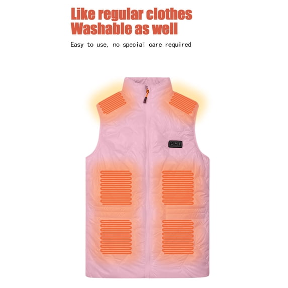 up to 60% off Gifts Usmixi Winter Womens Heated Vest Womens Mens Heated Vest Winter Outdoor Lightweight Warm 15 Zones Electric Heating Coat Stand Neck Sleeveless Plus Size Heated Jacket Up to 65% off