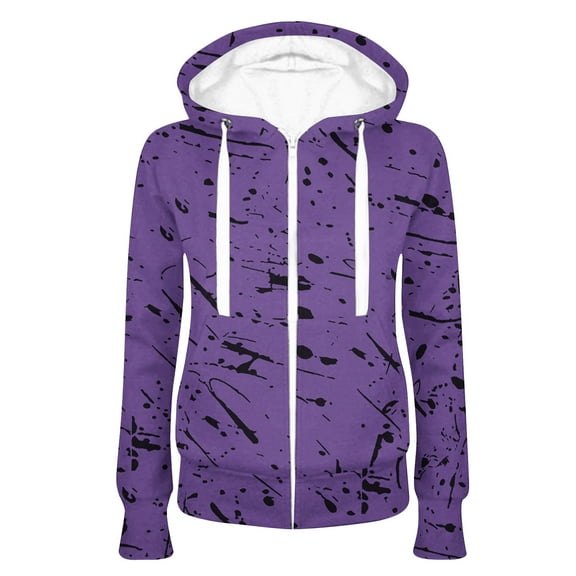 up to 60% off Gifts Usmixi Winter Womens Sweatshirt Coats Hooded Sweatshirts Coats for Women Winter Long Sleeve Front Zipper Jackets Fashion Camouflage Drawstring Outwear with Pockets Up to 65% off