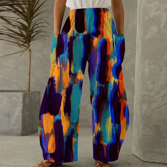 up to 60% off Gifts Usmixi Womens Long Pants Fashion Camouflage High Waist Plus Size Toursers Workout Comfy Stretchy Loose Wide Leg Pants with Pocket Multicolor XXXL