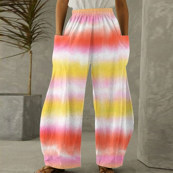 up to 60% off Gifts Usmixi Womens Long Pants Fashion Camouflage High Waist Plus Size Toursers Workout Comfy Stretchy Loose Wide Leg Pants with Pocket Orange l