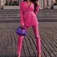 thumbnail image 1 of up to 60% off Gifts Usmixi Womens Suit Set Office Business Casual Belt Blazer Jacket and Long Pants Set 2 Piece Blazer Coat Outfits with Pocket under $5, 1 of 7