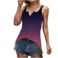 thumbnail image 1 of up to 60% off Gifts Usmixi Womens Tank Tops Plus Size Sexy Slim Going out Spaghetti Strap Tops Cami Shirts Summer Trendy Gradient Print U-Neck Sleeveless Shirts Blouse Pink s, 1 of 5