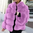 thumbnail image 1 of up to 60% off Gifts Usmixi Womens Winter Faux Fur Coat Fluffy Plush Coat for Women Soft Cozy Fuzzy Faux Furry Jacket Plus Size Casual Solid Stand Neck Fleece Outerwear Faux Fur Coat Flash Deals, 1 of 6