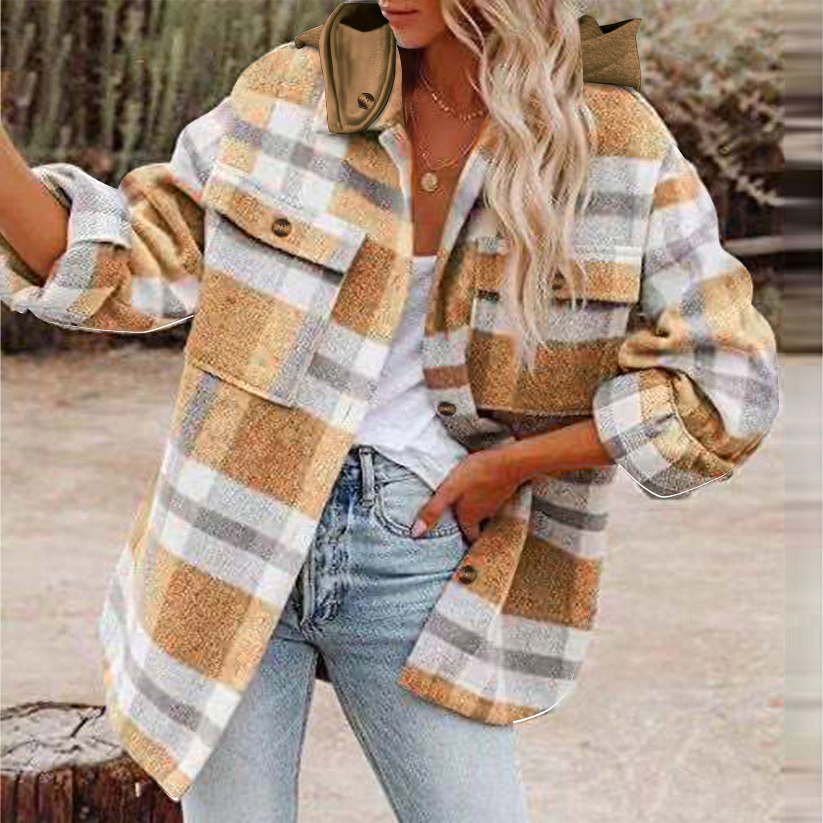ジャケット・アウター WIND AND SEA SHAGGY PLAID CPO SHIRT JKT WIND AND SEA SHAGGY PLAID CPO SHIRT JKT