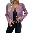 thumbnail image 1 of Gifts Womens Fringe Jacket Suede Coats for Women Party Club Fashion Solid Tassel Cropped Coat Long Sleeve Button Fall Lightweight Faux Leather Outwear Winter Fringe Jacket, 1 of 7