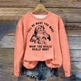 thumbnail image 1 of up to 60% off Gifts up to 60% off Gifts Wycnly Christmas Sweater Christmas Santa Claus Sweatshirt for Women Trendy Letter Print Oversized Sweatshirt Ladies Round Neck Long Sleeve Pullover Blouses Tops, 1 of 4