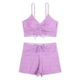 thumbnail image 1 of up to 60% off Gifts Wycnly Two-Piece Swimsuits for Women Summer Drawstring Strap Modest Bathing Suits Sleeveless V-Neck Polka Dot Print Swimwears Purple L, 1 of 5