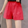 thumbnail image 1 of up to 60% off Gifts wycnly Womens Cotton Linen Shorts Casual Solid High Waist Loose Straight Summer Short Pants Ladies Leisure Wear Shorts with Pocket Red l, 1 of 4