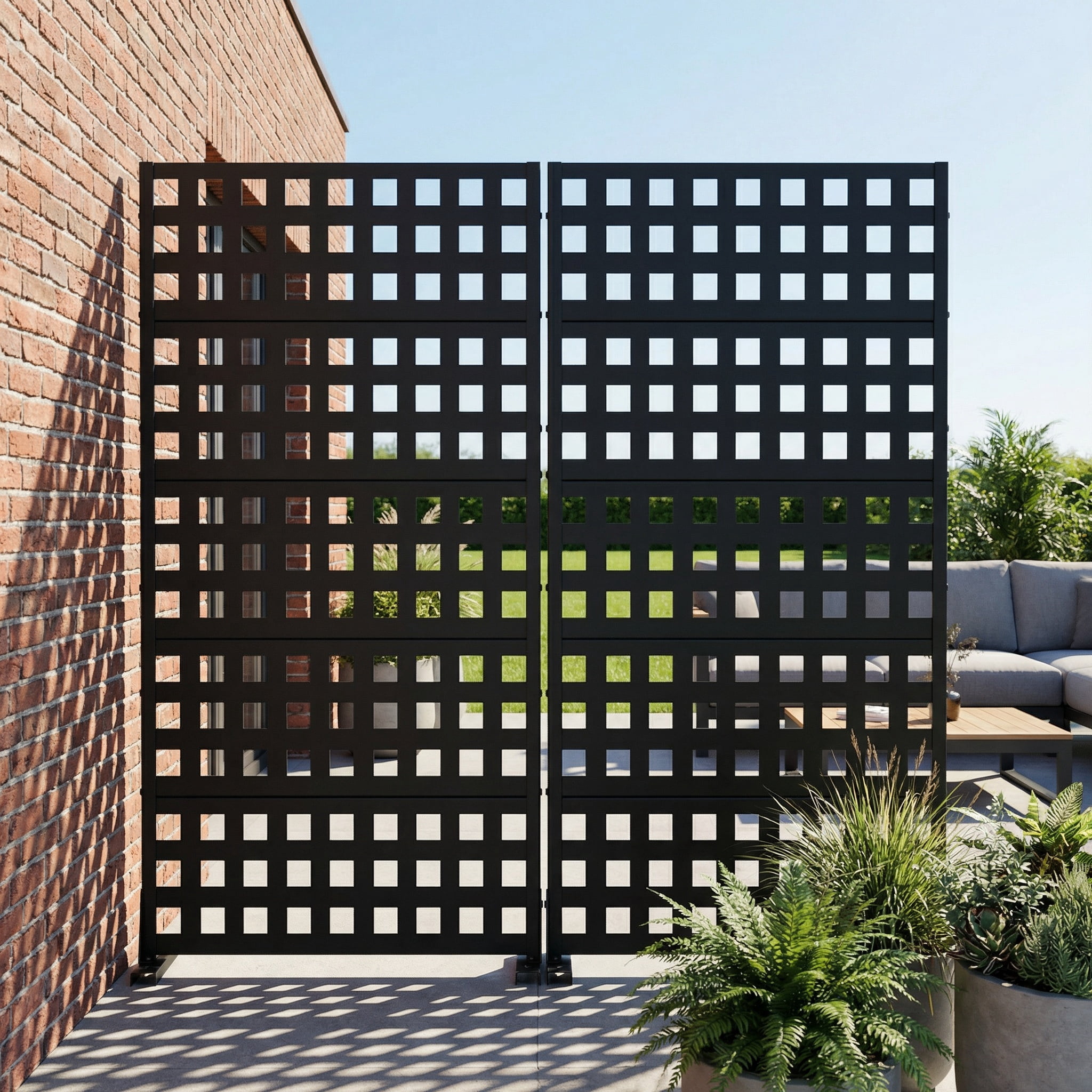 60" H × 30" W Privacy Metal Screen Fence Panel