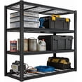 thumbnail image 1 of 60''H Garage Shelf Storage  Shelving Unit, 4 Tiers Storage Racks, Free Standing Heavy Duty Metal Adjustable Shelves, 1 of 6