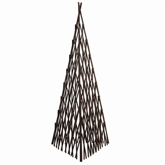 60'' H x 14'' W Three sides Expandable Willow Fence for Garden Plant Supporting