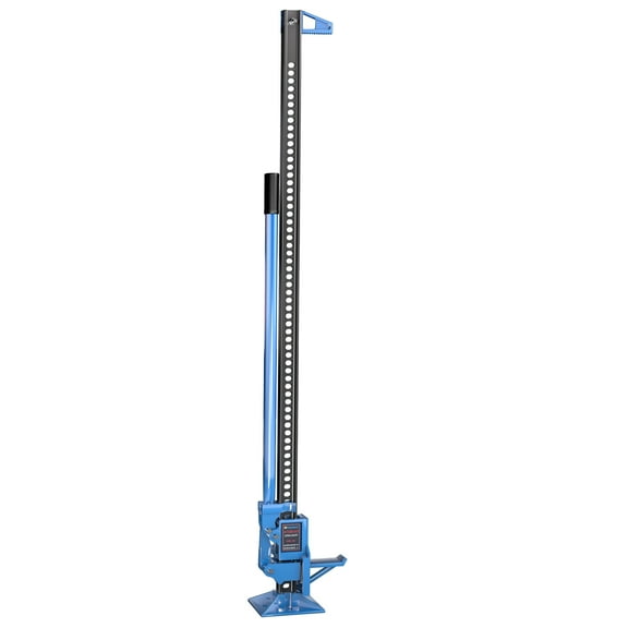 60" Heavy-Duty High Lift Farm Jack, 3-Ton/6600-Lbs Ratchet Adjustable Height for Tractors, Trucks & SUVs, Blue