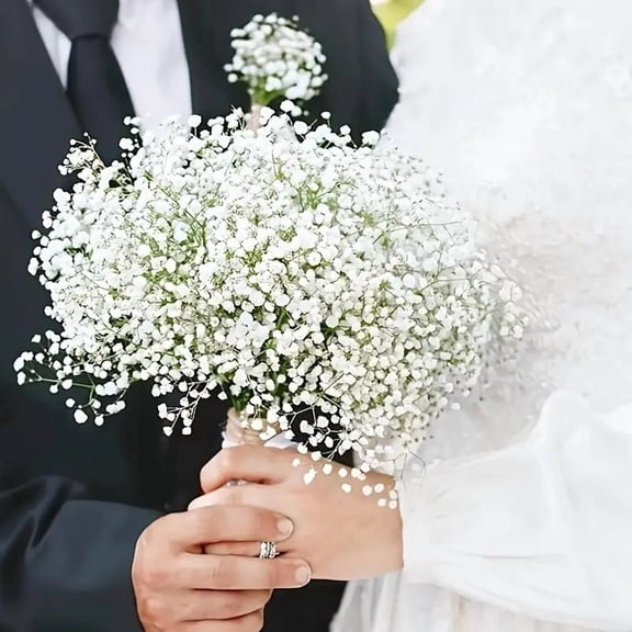 60 High-Quality Artificial Paniculata Bouquets - Realistic Rust-Resistant Flowers for Home and Outdoor Decoration