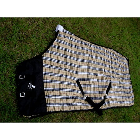 60" Horse Cotton Sheet Blanket Rug Summer Spring Tan Black 5320