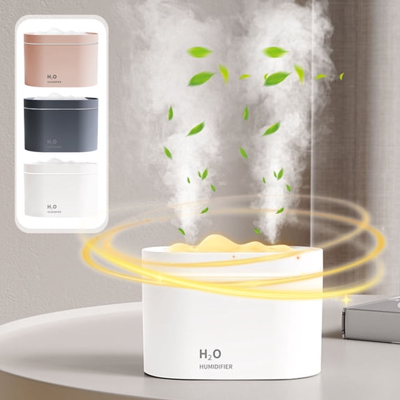 Up to 60% off Humidifiers for Bedroom Desktop Humidifier 800ML Humidifier Double Nozzle Humidifiers Diffuser USB Aroma Diffuser With Coloful Light Desktop Humidifier on Clearance