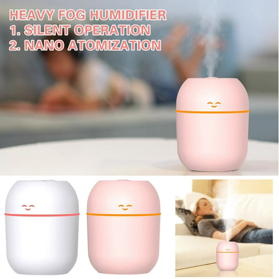 Up to 60% off Humidifiers for Bedroom Smiling Face Humidifier Home Desk Office Bedroom Humidifier Car Humidifier Large Emission Quantity Gift on Clearance