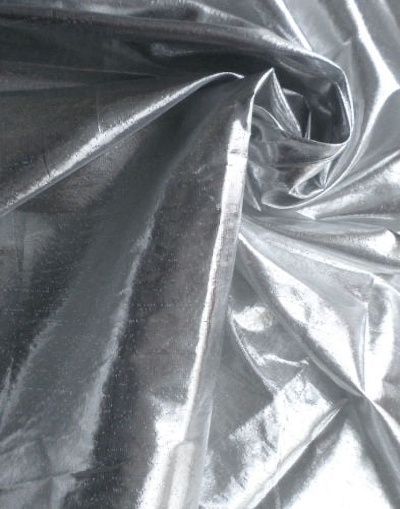 60" INCH Tissue Lame Fabric by Yard Shiny Decoration Metallic 8 COLORS Wedding", Silver