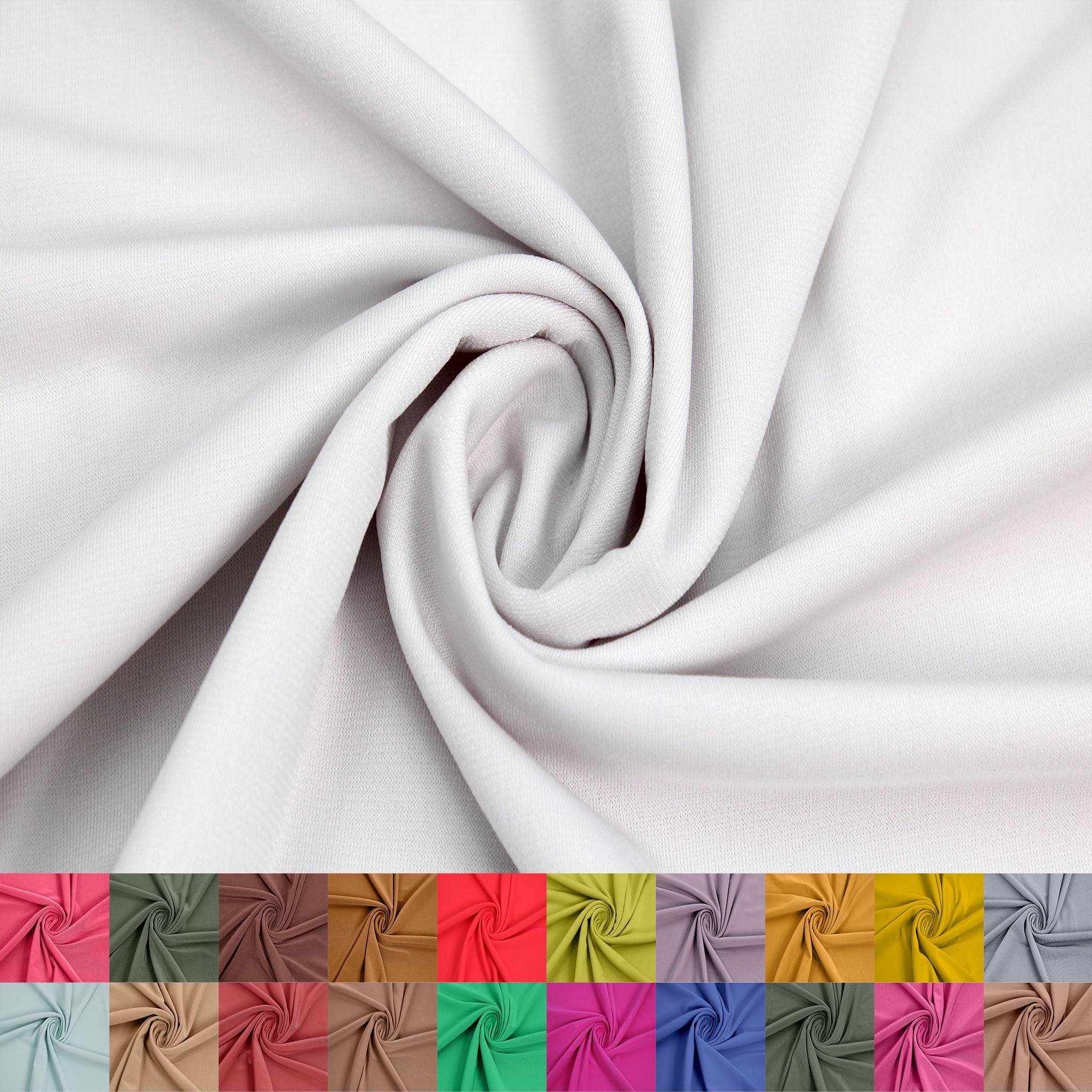 60" ITY Jersey Knit Fabric, 4-Way Stretch, Anti-Wrinkle, Polyester Spandex Blend – by the Yard