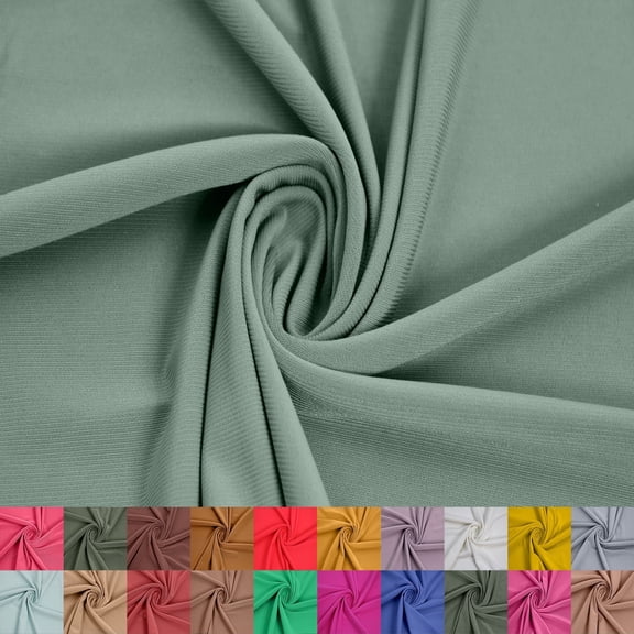 60" ITY Jersey Knit Fabric, 4-Way Stretch, Anti-Wrinkle, Polyester Spandex Blend – by the Yard
