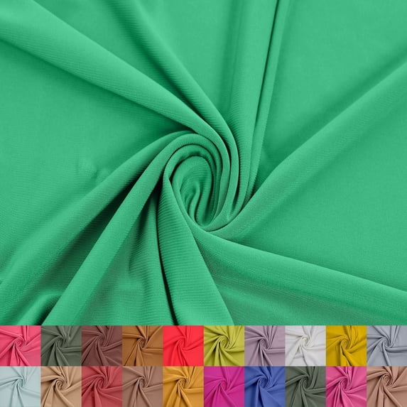 60" ITY Jersey Knit Fabric, 4-Way Stretch, Anti-Wrinkle, Polyester Spandex Blend – by the Yard