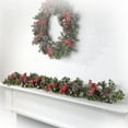 thumbnail image 1 of 60" Iced Waterproof Berry Boxwood Pine Garland, 1 of 2