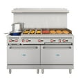 thumbnail image 1 of 60 In. Commercial Range with 48 In. Griddle, 2 Burners and 2 Standard Ovens, 1 of 13