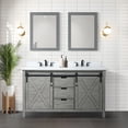 thumbnail image 1 of 60 In. W Ash Grey Vanity, Marble Top And 24 Mirrors - Spacious Interior With Soft Close Functionality Double Bath Vanity Cultured Counter & Scratch Stain , Abundant Storage Space, 1 of 2