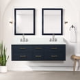 thumbnail image 1 of 60 In. W X 22 D Blue Double Bath Vanity, Quartz Top, Faucet, Mirrors, Dependable 28 Modern Design, 1 of 4