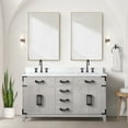 thumbnail image 1 of 60 In. X 22 White Oak Bath Vanity With Marble Surface And Space Double In Top Exquisite Build Quality, 1 of 2