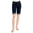 thumbnail image 1 of INC International Concepts Womens Mid Rise Cuffed Bermuda Shorts Dark Indigo 16, 1 of 3
