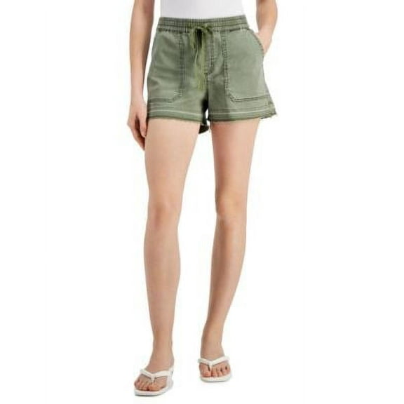 $60 Inc International Concepts Womens Drawstring Pull-On Knit Shorts Green Small