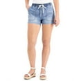 thumbnail image 1 of $60 Inc International Concepts Womens High Rise Drawstring Shorts Blue Medium, 1 of 3