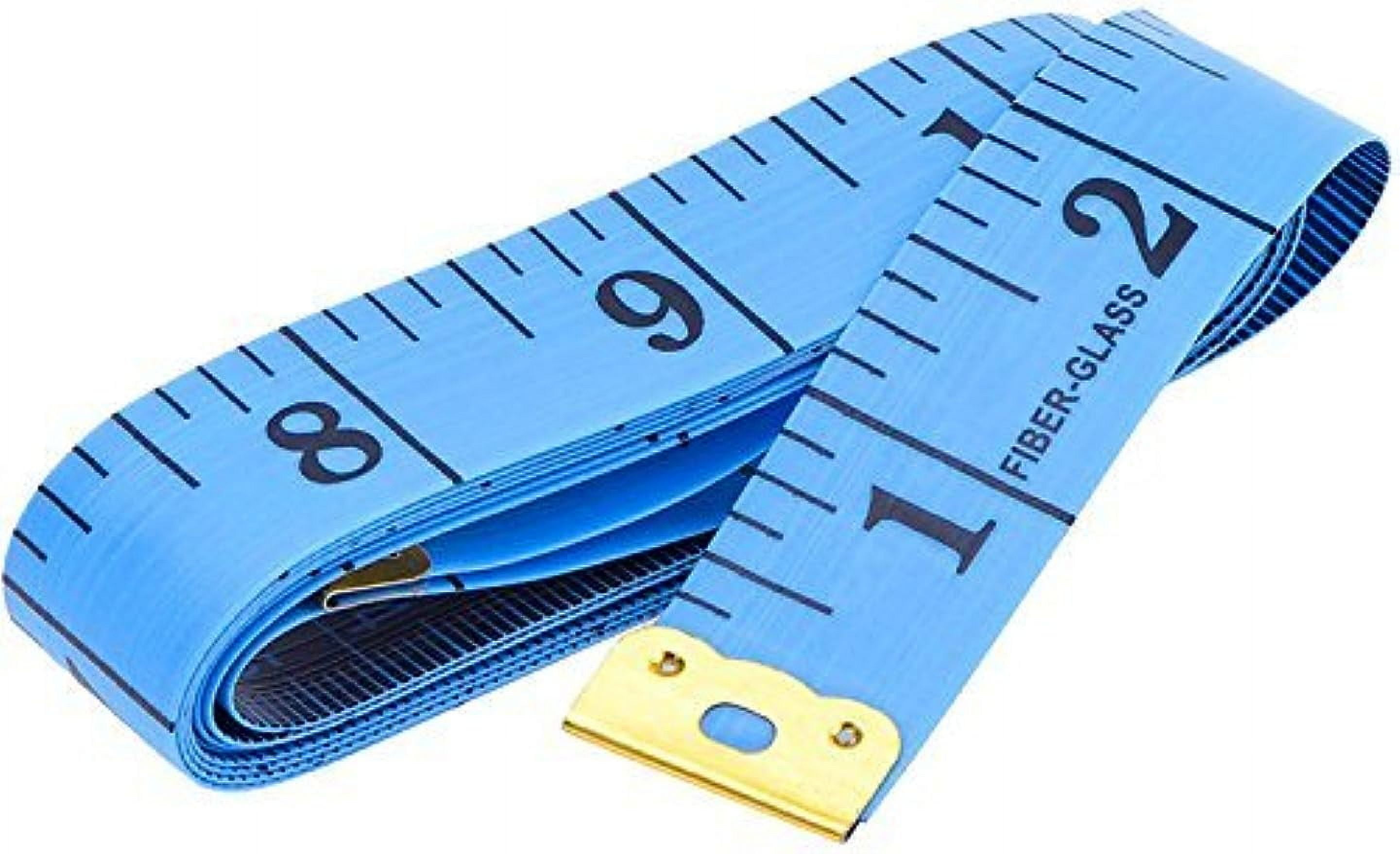 60 Inch 150 cm Soft Tailor Tape Measure for Cloth Sewing Waist Bra Head Circumference Tailor Double Sided Cloth Ruler Blue