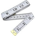 thumbnail image 1 of 60 Inch 150 cm Soft Tailor Tape Measure for Cloth Sewing Waist Bra Head Circumference Tailor Double Sided Cloth Ruler (White), 1 of 7