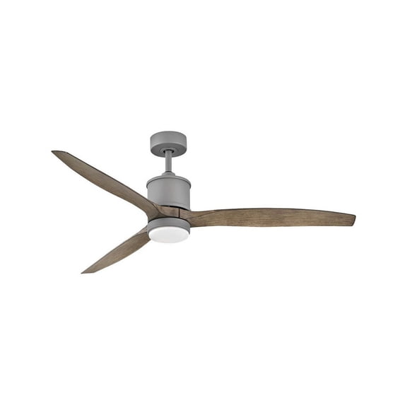 900760FGT-LWD Hinkley Lighting Hover - 60 Inch 3 Blade Ceiling Fan with Light Kit-Graphite Finish-Driftwood Blade Color