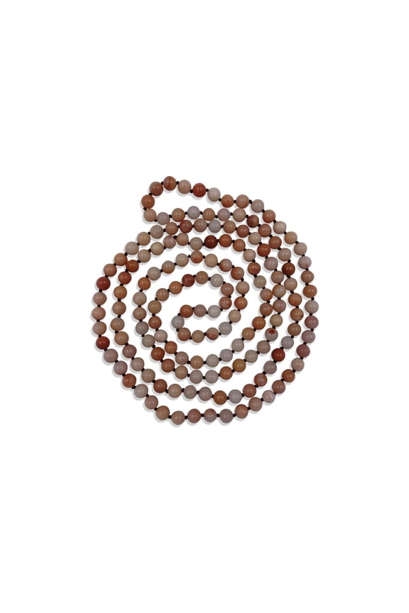 60 Inch 8MM Polished Pink Aventurine Multi-Layer Long Endless Infinity Beaded Necklace.