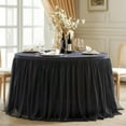 60 Inch Black Spandex Round Tablecloths Fitted for 5FT Round Table ...