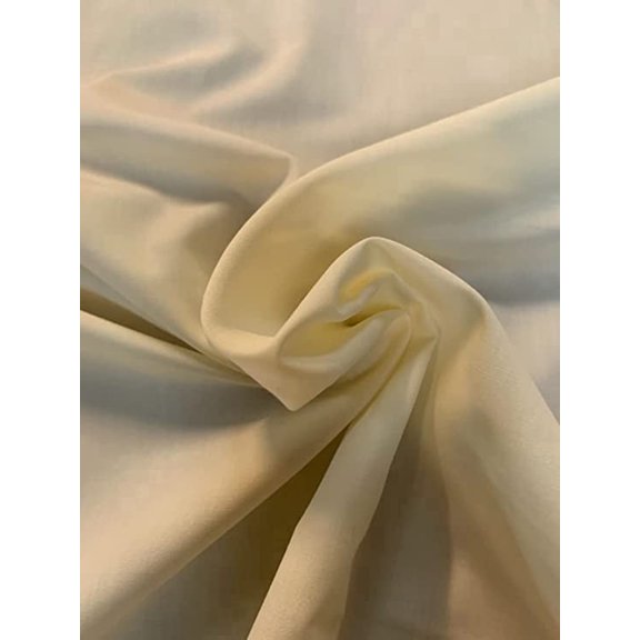 Burlap Fabrics Broadcloth Fabric Ivory - 60 Inch Wide Cotton Poly Blend Sold by the Yard