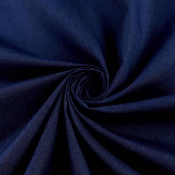 Burlap Fabrics Broadcloth Fabric Navy - 60 Inch Wide Cotton Poly Blend Sold by the Yard