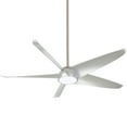 thumbnail image 1 of 60 Inch Ceiling Fan With Light Kit-Brushed Nickel/Silver Finish-Silver Blade Color Minka Aire Fans F771l-Bn/Sl, 1 of 2
