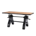 thumbnail image 1 of 60 Inch Dining Table, Black Natural, Wood, Rectangular, Industrial Kitchen Cafe Bistro Hospitality Restaurant, Modern Contemporary HB36036, 1 of 12