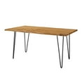 thumbnail image 1 of 60 Inch Dining Table, Black Natural, Wood, Rectangular, Kitchen Cafe Bistro Hospitality Restaurant, Modern Contemporary HB35895, 1 of 11