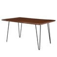 thumbnail image 1 of 60 Inch Dining Table, Brown Black, Wood, Rectangular, Kitchen Cafe Bistro Hospitality Restaurant, Modern Contemporary HB34382, 1 of 10
