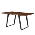 thumbnail image 1 of 60 Inch Dining Table, Brown Black, Wood, Rectangular, Kitchen Cafe Bistro Hospitality Restaurant, Modern Contemporary HB34390, 1 of 13