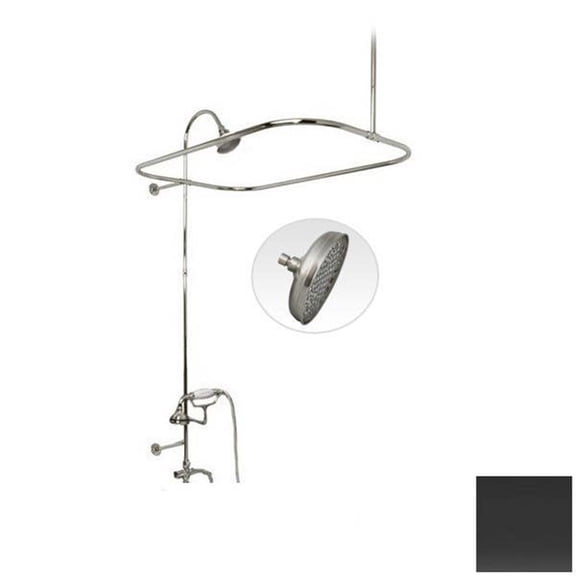 60 Inch End Mount Shower Conversion Kit with Handshower Cradle & Rain Shower Head