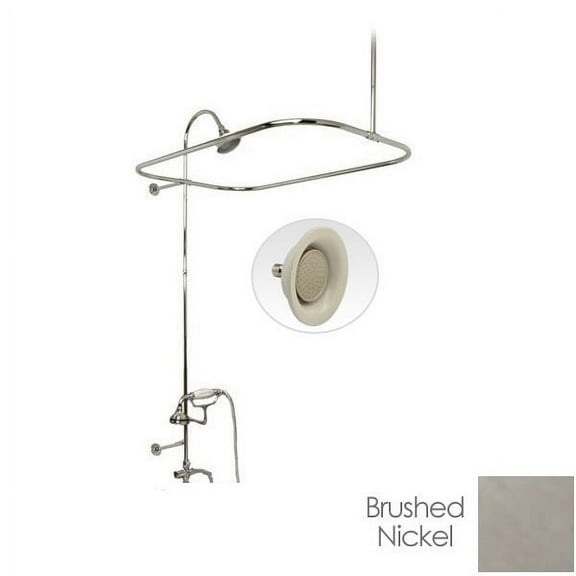 60 Inch End Mount Shower Conversion Kit with Handshower Cradle & Sunflower Shower Head