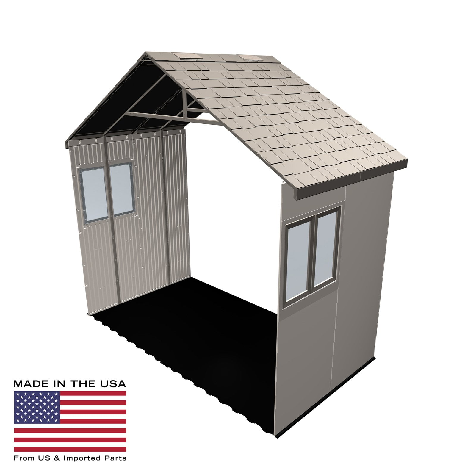 60 Inch Extension Kit for 11 ft. Lifetime  Polyethylene Sheds with 2 Windows, 51 Sq. ft., Tan (6426)